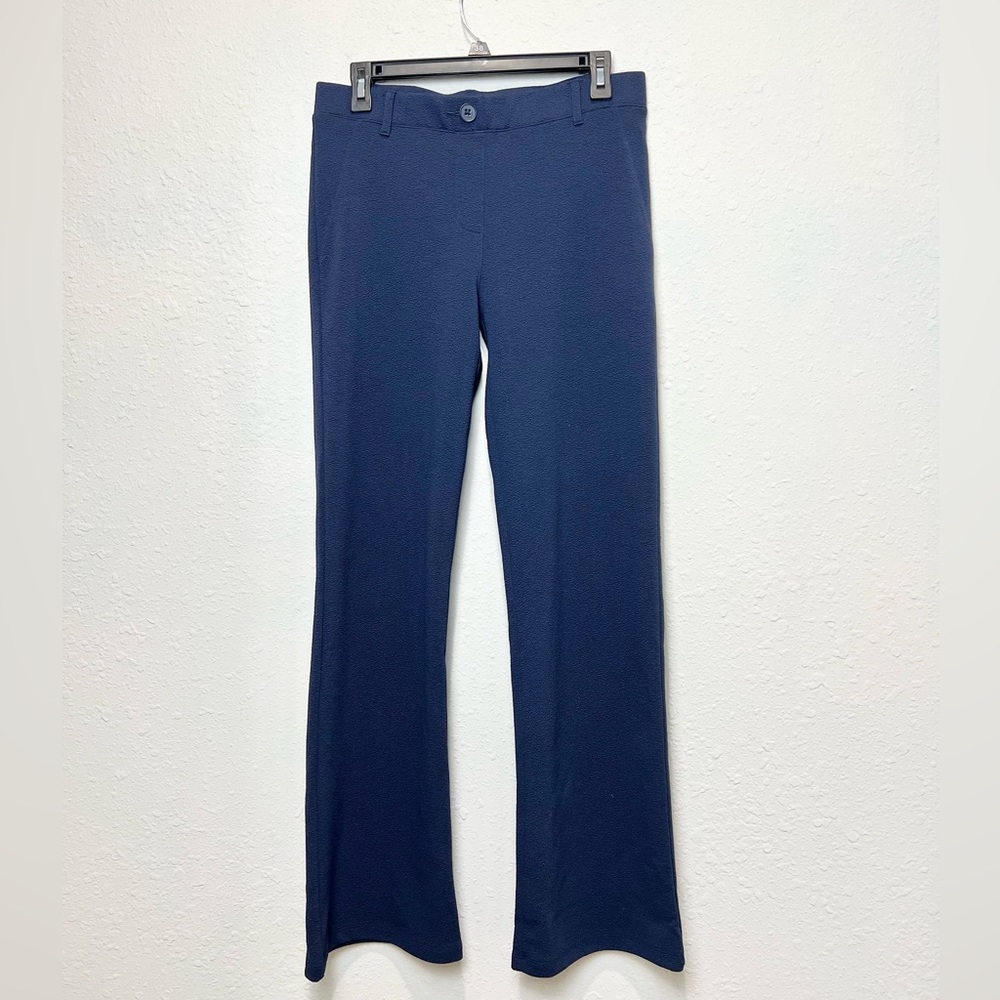 Betabrand Bootcut Yoga Dress Pants Size M Navy Blue Pull On Medium